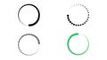 Minimal Circular Loading Rings And Progress Indicators Vector Set Royalty Free Stock Photo