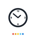 Minimal clock icon,Analog clock,Vector and Illustration