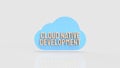 Minimal Cloud Native Software Development Concept Illustration 3d render Royalty Free Stock Photo