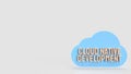 Minimal Cloud Native Software Development Concept Illustration 3d render Royalty Free Stock Photo