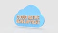 Minimal Cloud Native Software Development Concept Illustration 3d render Royalty Free Stock Photo