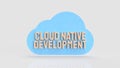 Minimal Cloud Native Software Development Concept Illustration 3d render Royalty Free Stock Photo