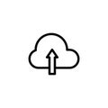 Minimal Cloud Upload Icon Outline Vector for Data Storage and Backup Royalty Free Stock Photo