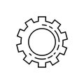 Line Gear Icon for Engineering Royalty Free Stock Photo