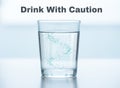 Drink With Caution Microplastics in Tap Water Royalty Free Stock Photo