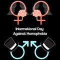 Minimal concept for international day against homophobia