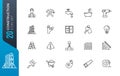 Minimal construction icon set Royalty Free Stock Photo