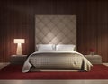 Minimal contemporary bedroom luxury interior Royalty Free Stock Photo