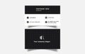 Minimal corporate business card design templates vector file black and white landscape design Royalty Free Stock Photo