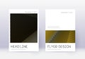 Minimal cover design template set. Gold abstract l