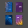 Minimal covers design. Geometric patterns set. Minimalistic identity template. Colorful halftone gradients. Vector