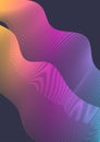 Minimal covers design.  A set of modern abstract backgrounds with abstract gradient linear waves. Royalty Free Stock Photo