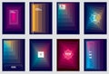 Minimal covers design. Vector set geometric abstract backgrounds collection. Design templates for flyers, booklets, greeting cards Royalty Free Stock Photo