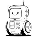 Minimal Cute Robot Character Royalty Free Stock Photo