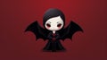 Minimal Cute Vampire: Charming Cartoon Character Illustration