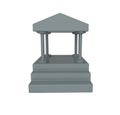 minimal 3d Illustration Bank building icon antique style with the pillar. Business and Finance concept Royalty Free Stock Photo
