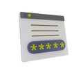 minimal 3d Illustration login with password icon. authentication, verification 3d render