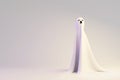 A minimal 3d rendering of a ghost for a Halloween background
