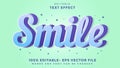 Minimal 3d Smile Editable Text Effect Design, Effect Saved In Graphic Style