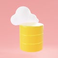 Minimal database 3d Model icon Royalty Free Stock Photo