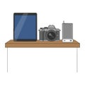 Minimal Desk Still Life With Tablet Royalty Free Stock Photo