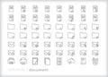 Document icon set of desktop files and folders Royalty Free Stock Photo