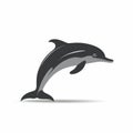 Minimal Dolphin Logo In Flat Design Style