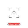 Minimal editable stroke capture icon