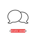 Minimal editable stroke chat room icon
