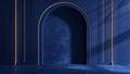 Minimal Elegant Archway With Modern Blue Gradient Atmosphere Royalty Free Stock Photo