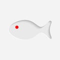 Minimal Fish Icon. Christian Symbol Graphic Design
