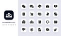 Minimal flat communication icon pack Royalty Free Stock Photo
