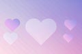Minimal flat design background with simple heart icons and soft gradient Royalty Free Stock Photo