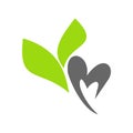 Minimal flat herb logo design vector illustration floral art
