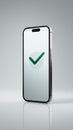 Smartphone Screen Illustration Showing Approval.AI-generated Royalty Free Stock Photo