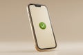 Smartphone Screen Illustration Showing Approval.AI-generated Royalty Free Stock Photo