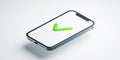 Smartphone Screen Illustration Showing Approval.AI-generated Royalty Free Stock Photo