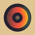Minimal Funk Record Cover With Vibrant Colors And Circular Design