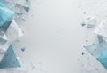 Modern Minimalist Geometric Digital Illustration Abstract Triangles Polygons Light Gray Background Royalty Free Stock Photo