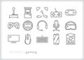 Gaming icons for the arcade, e-sports and streaming