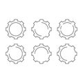 Minimal Gear Settings Icon Outline Set for UI, System Configuration and App Interface Royalty Free Stock Photo