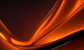 Minimal geometric background. Dark orange elements with fluid gradient. Modern curve. Liquid wave background with orange black