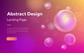 Minimal geometric background. Dynamic shapes composition. Bubble soap Abstract Motion Landing Page Background Royalty Free Stock Photo