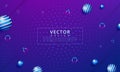 Minimal geometric background. Dynamic shapes composition. Vector illustration Royalty Free Stock Photo
