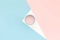 Light blue and pink minimal geometric background