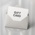 Minimal gift card and white envelope mockup Royalty Free Stock Photo
