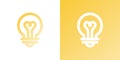Minimal gradient light bulb icon. Back to school. Vector illustration, flat design Royalty Free Stock Photo
