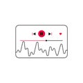 Minimal gradient player for audio playback and playlist.