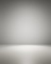 Minimal gray studio gradient background with soft spotlight floor Royalty Free Stock Photo