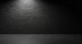 Minimal gray studio wall background with soft overhead spotlight and subtle texture Royalty Free Stock Photo